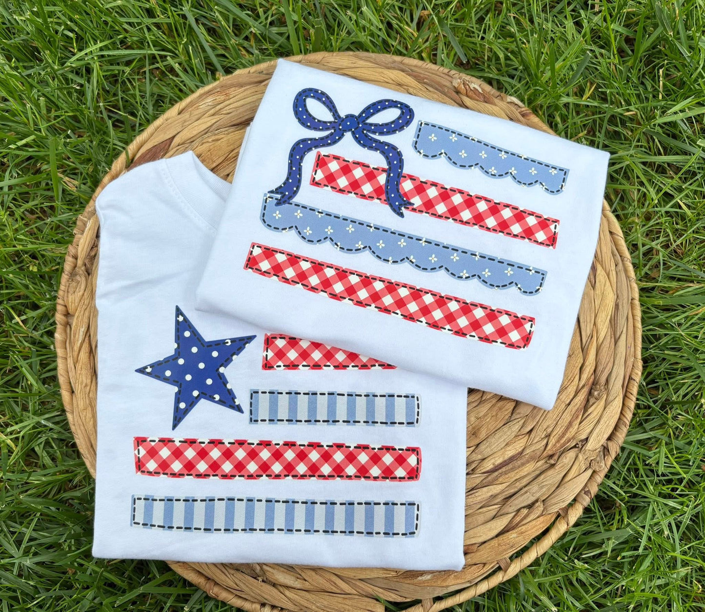 Girls Bow Flag Tee