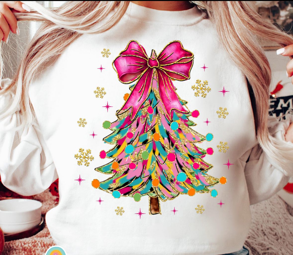 Pink Painted Tree Tee