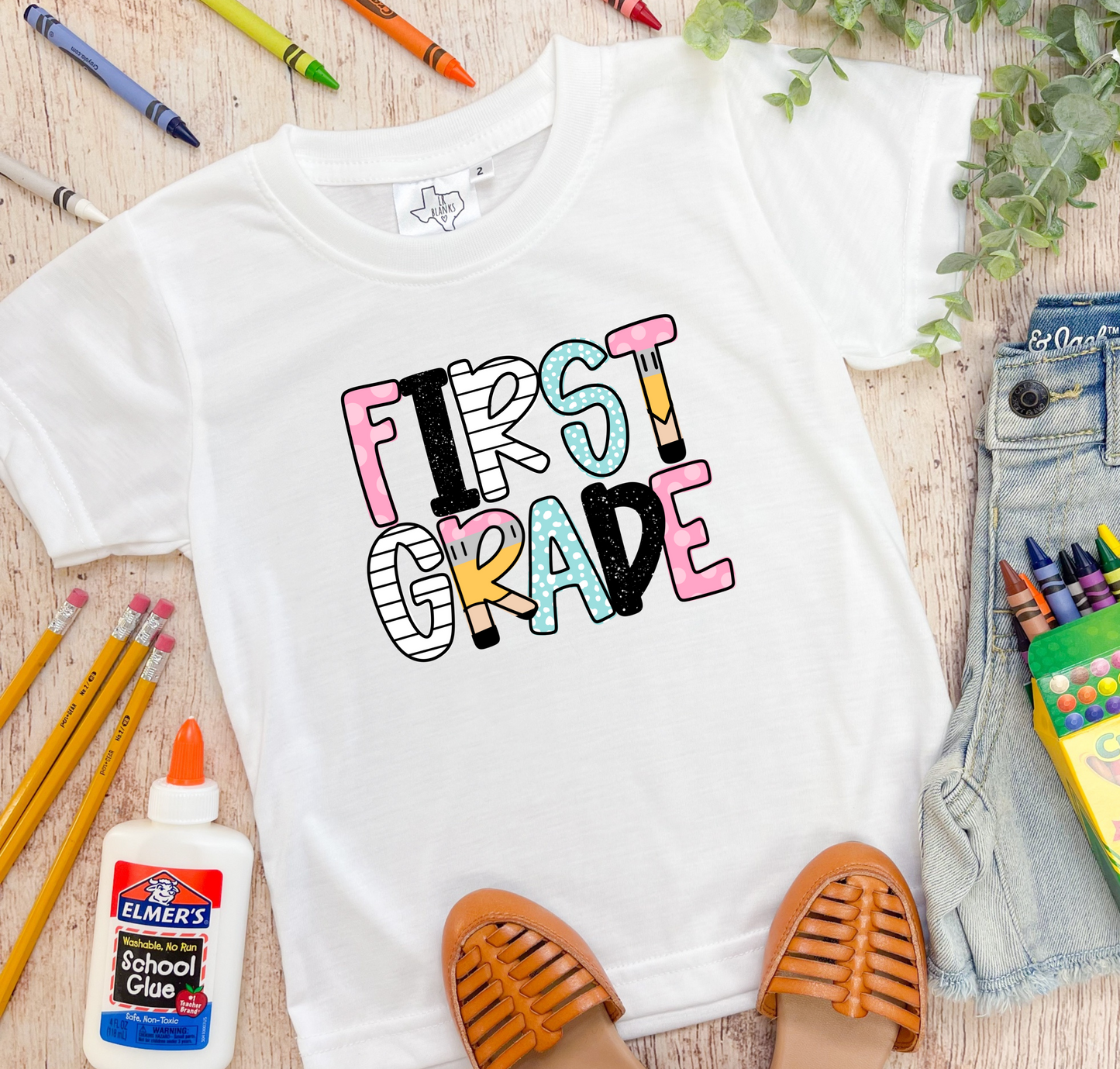 School Supplies Grade Level Tee