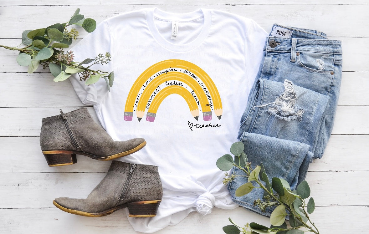 Pencil Rainbow Tee