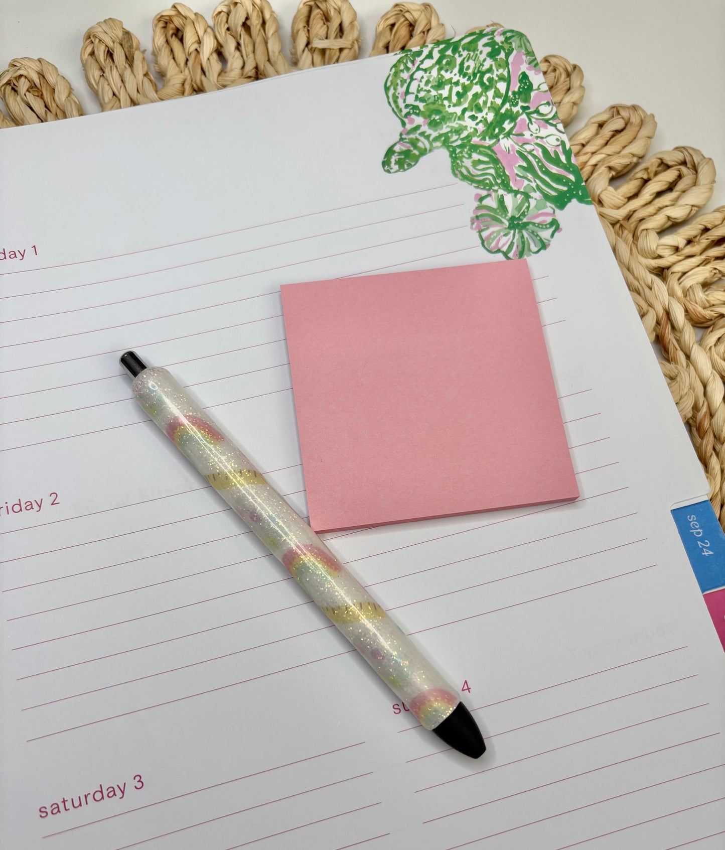 Pastel School Supplies Glitter Pen