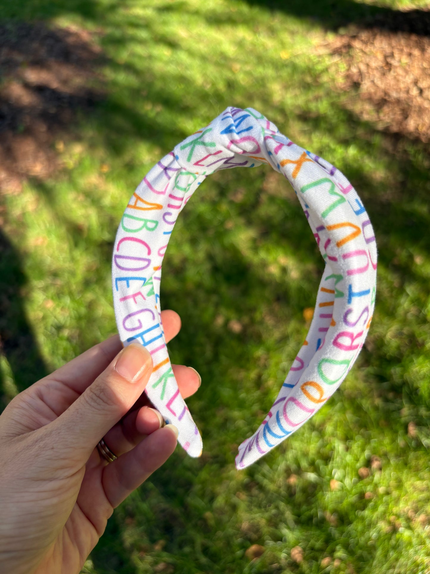 Rainbow Alphabet Headband