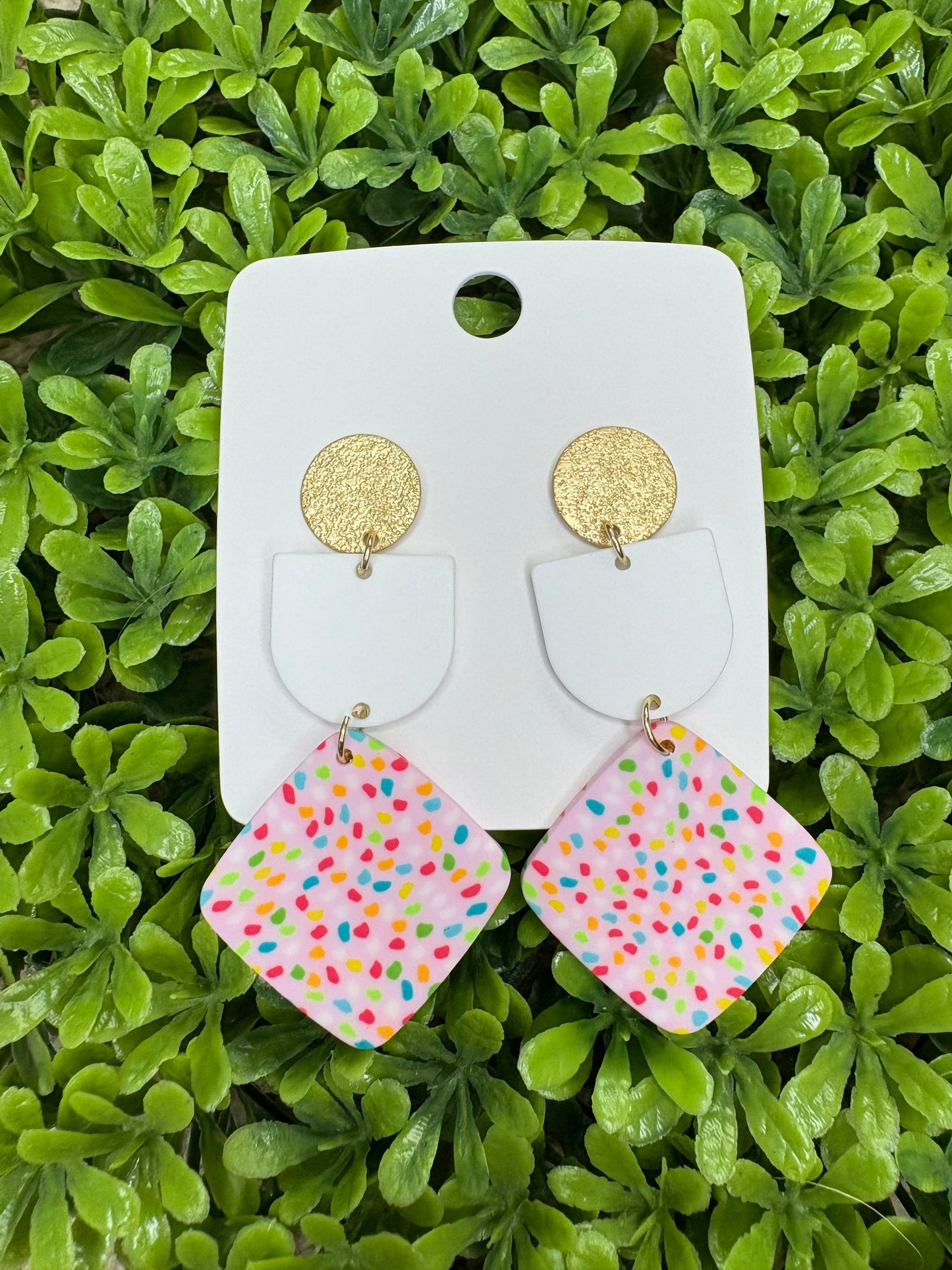 Pink Speckle Dangles