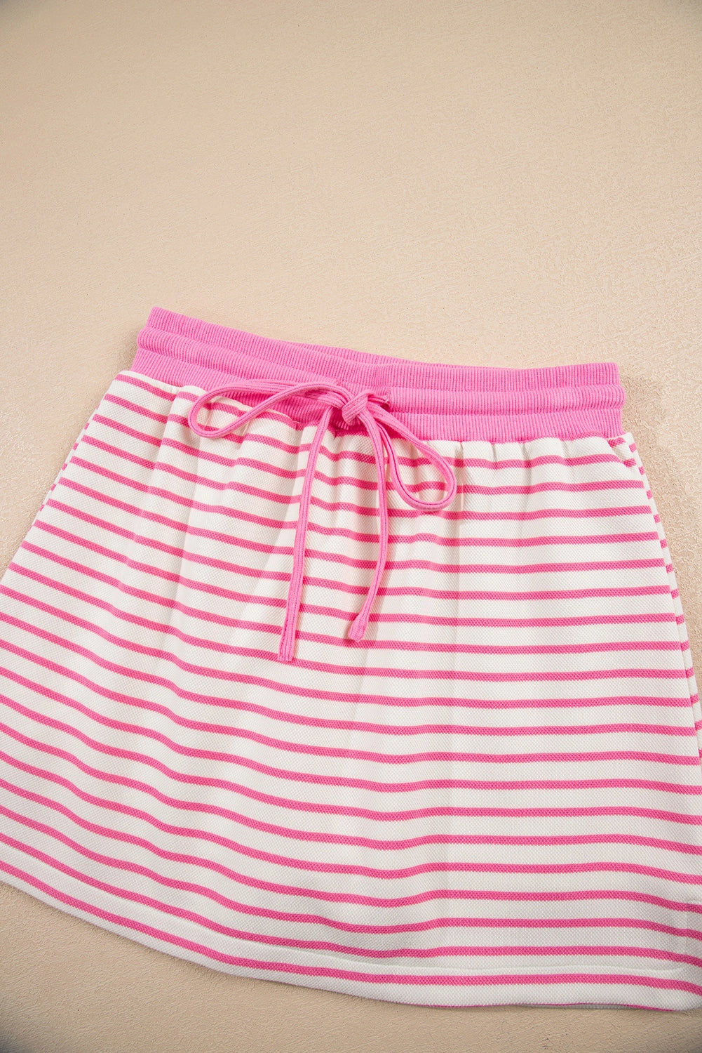 Pink Striped Skort Set