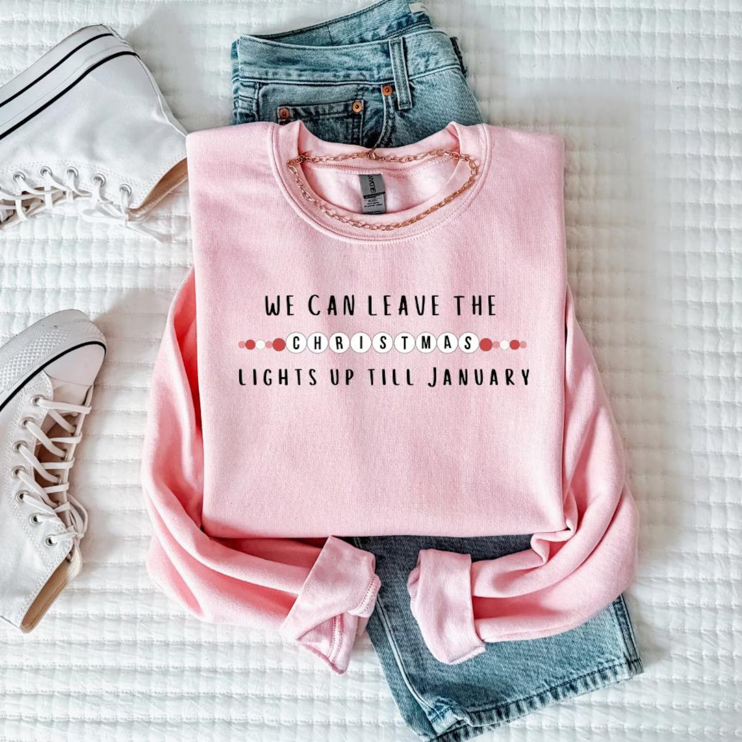 Leave the Christmas Lights Up Tee