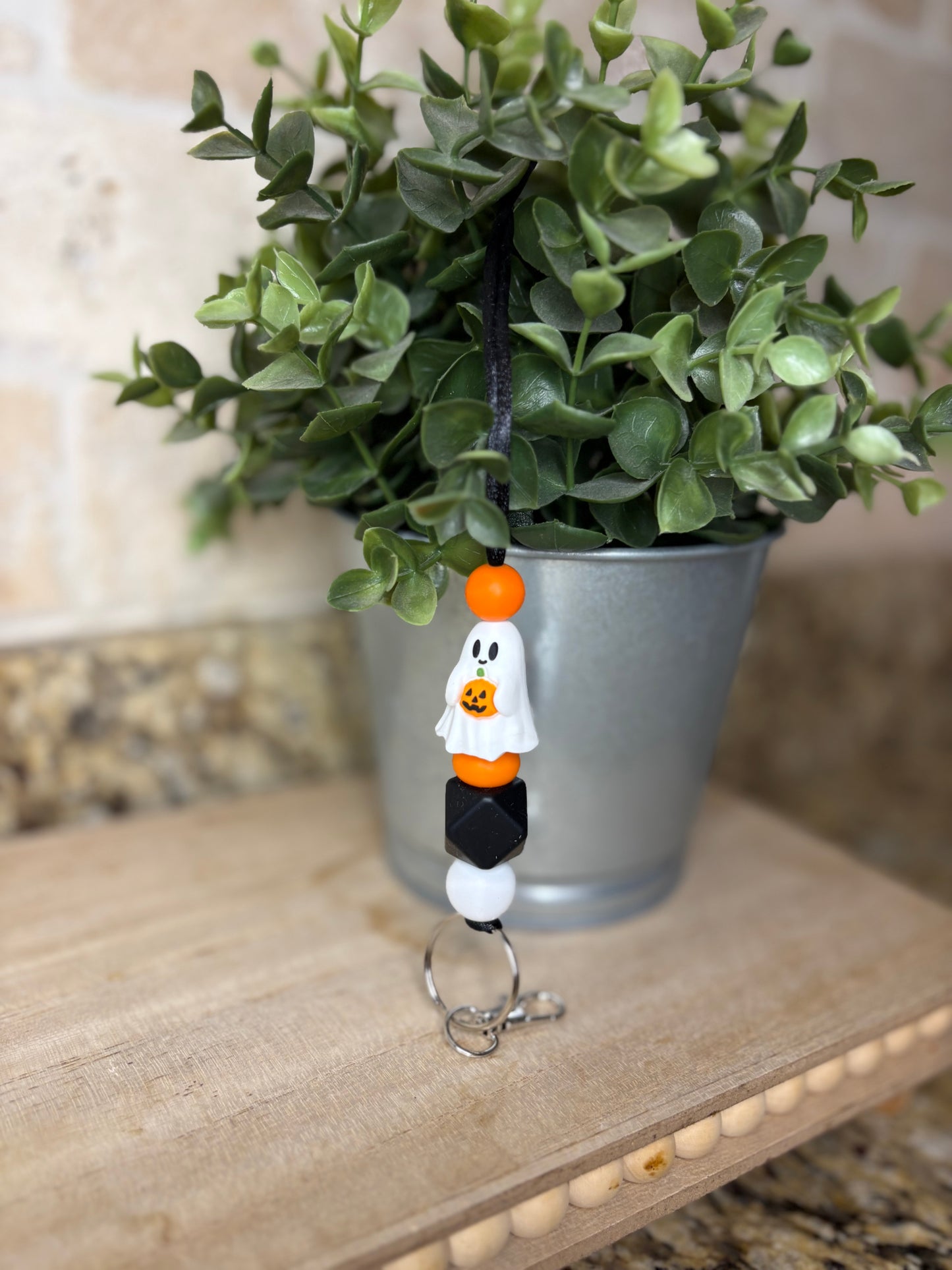 Trick or Treat Ghost Lanyard