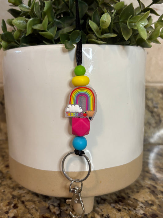 Teacher Rainbow Lanyard
