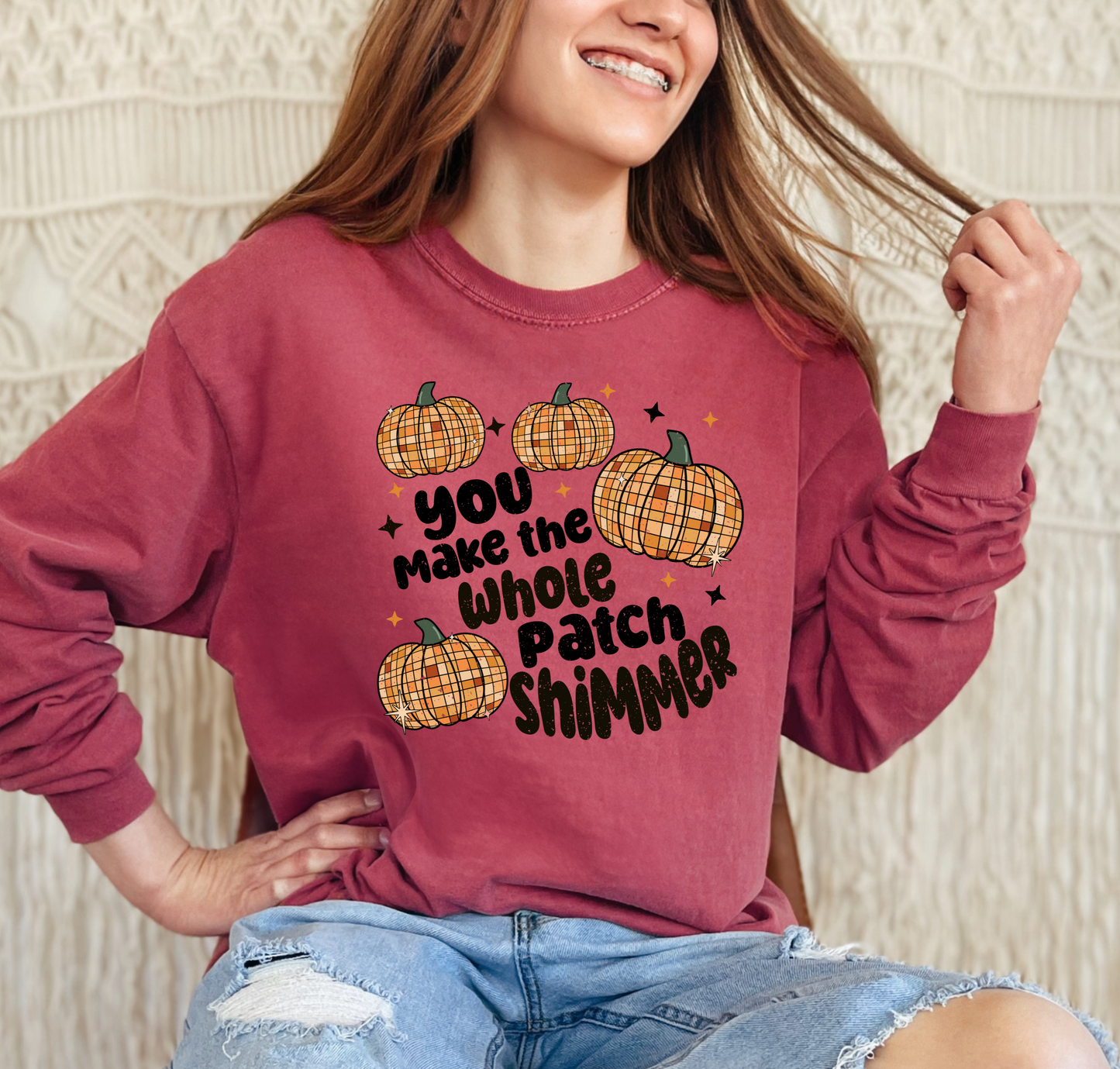 You make the Patch Shimmer Tee