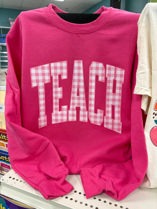 Teach Gingham Tee