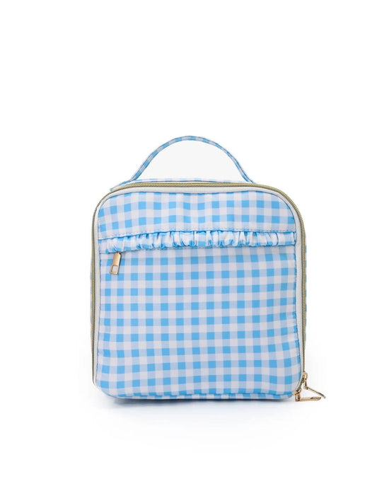 Girls Blue Gingham Lunchbox