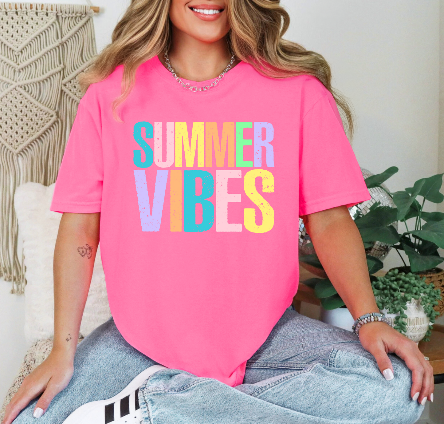 Summer Vibes Neon Tee