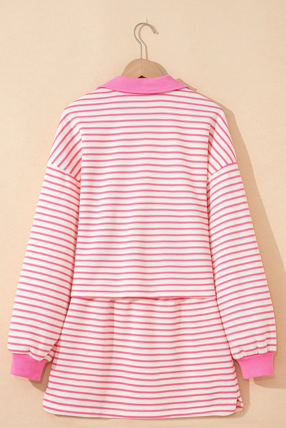 Pink Striped Skort Set