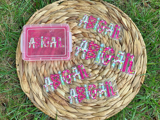 Decal Name Sheet
