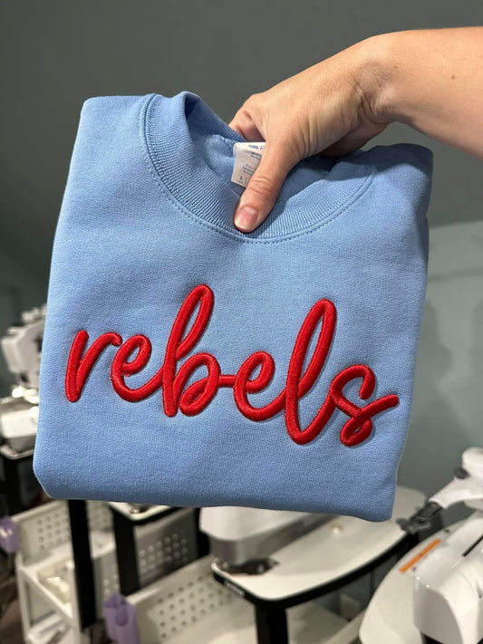 3D Puff Mascot/ Title Crewneck