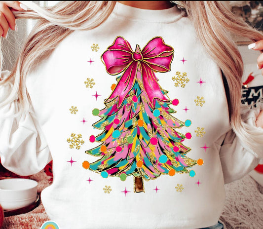 Pink Painted Tree Tee