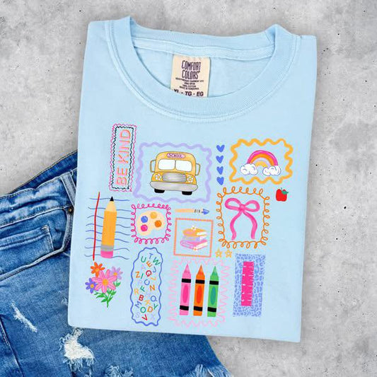 School Scribble Postcard Tee