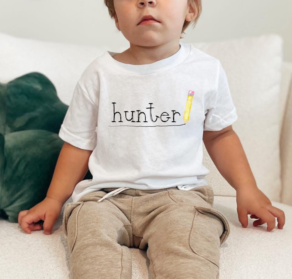 Youth Personalized Sketch Name Tee