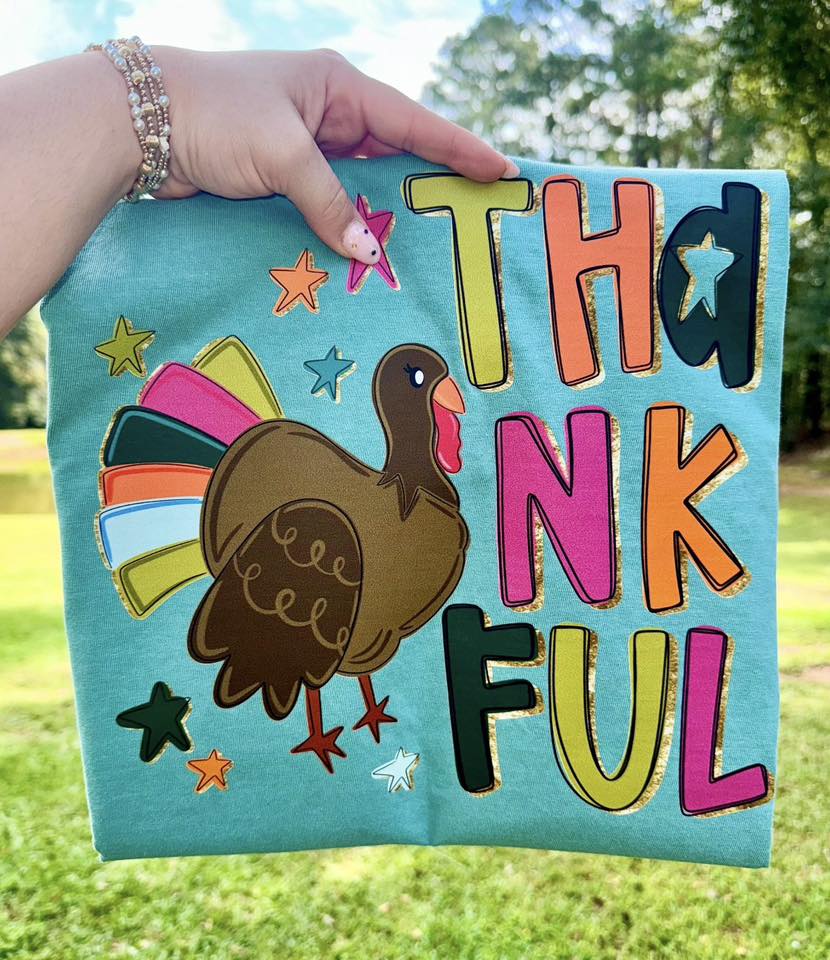 Bright Thankful Turkey Tee