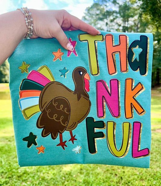 Bright Thankful Turkey Tee