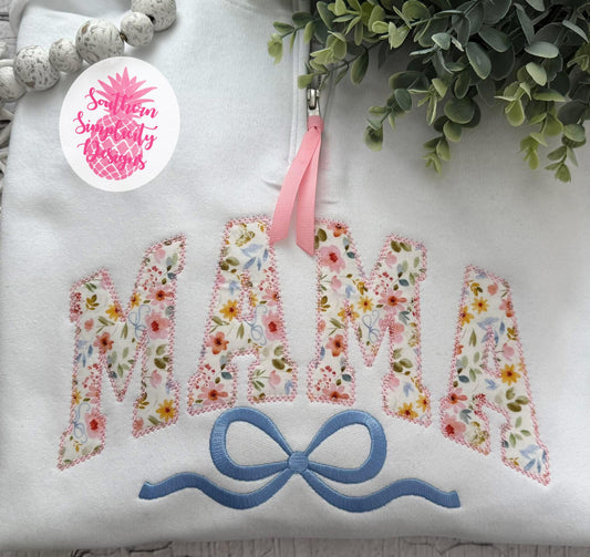 Title with bow Embroidery