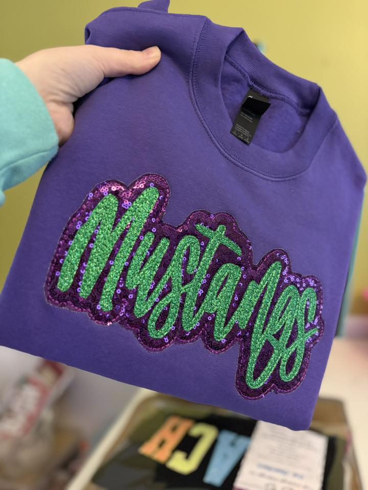 Sequin/Glitter Mascot Crewneck