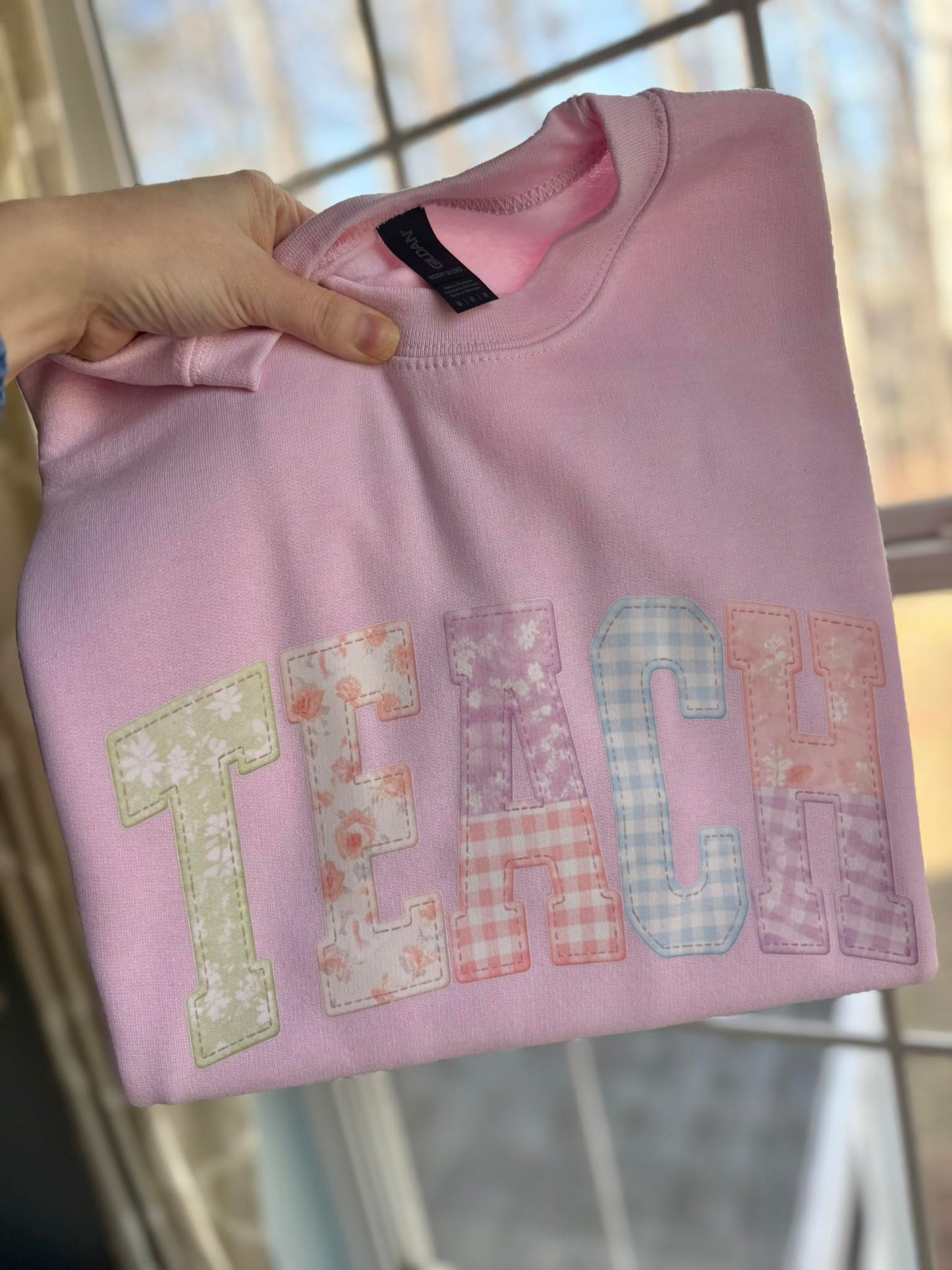 TEACH Pastel Patchwork Tee