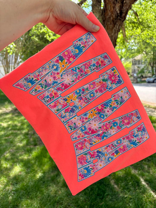Neon Floral MAMA Tee