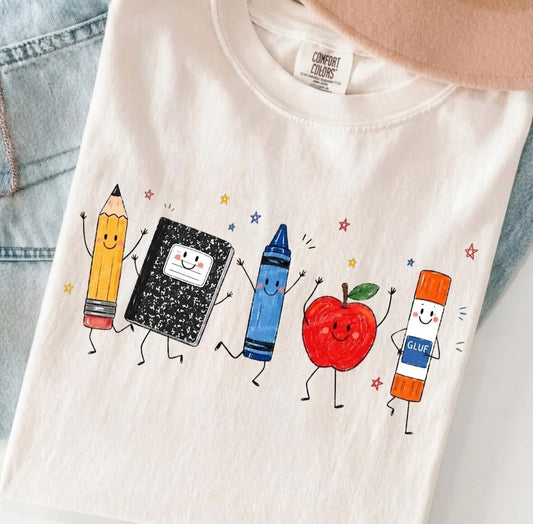 Teacher Supplies Doodle Tee