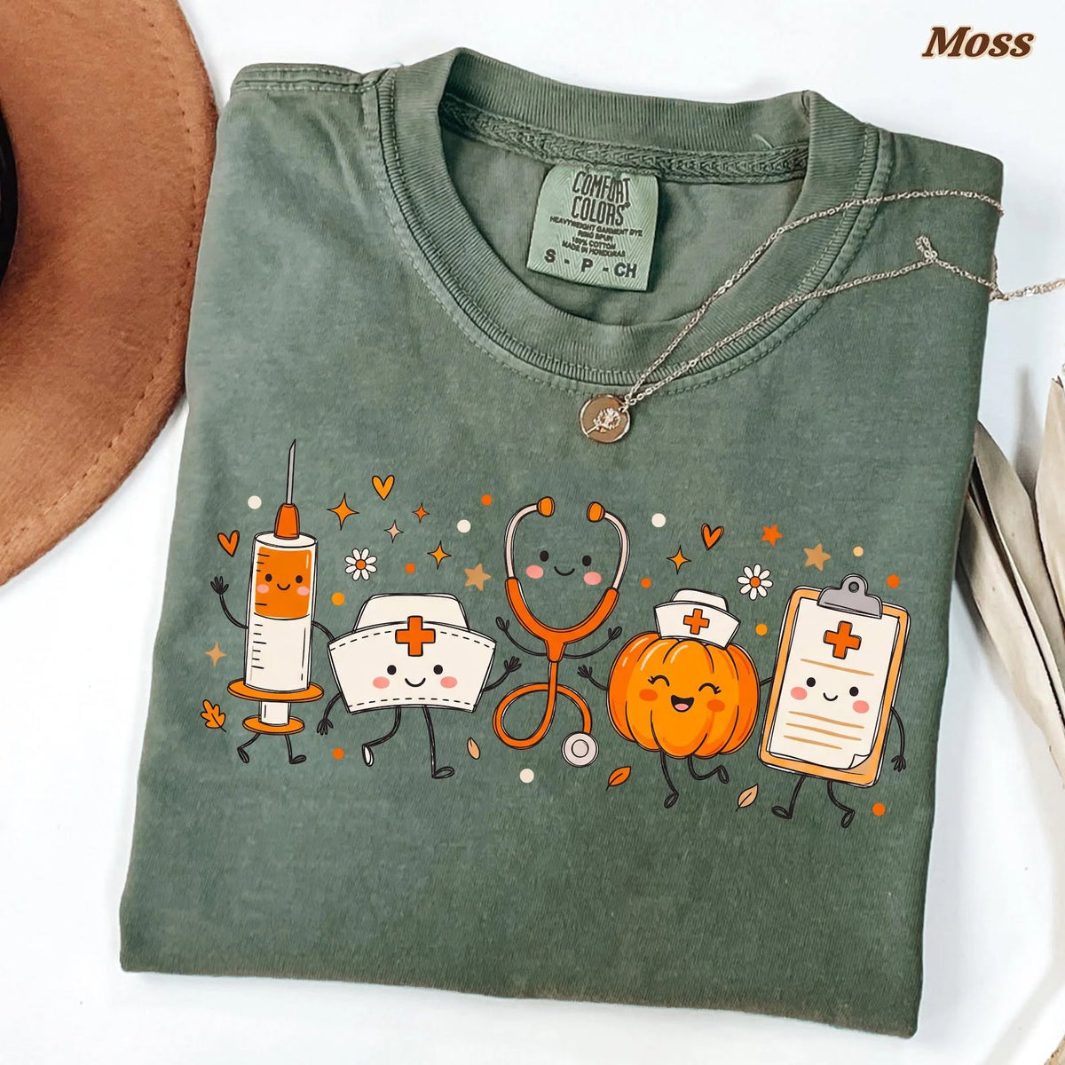 Fall Nurse Doodle Tee