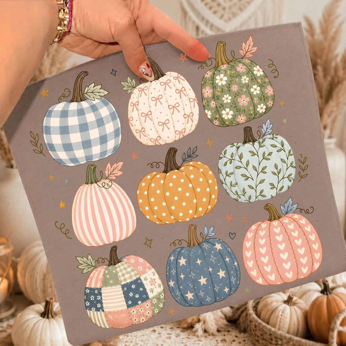 Patterned Pumpkin Collage Tee
