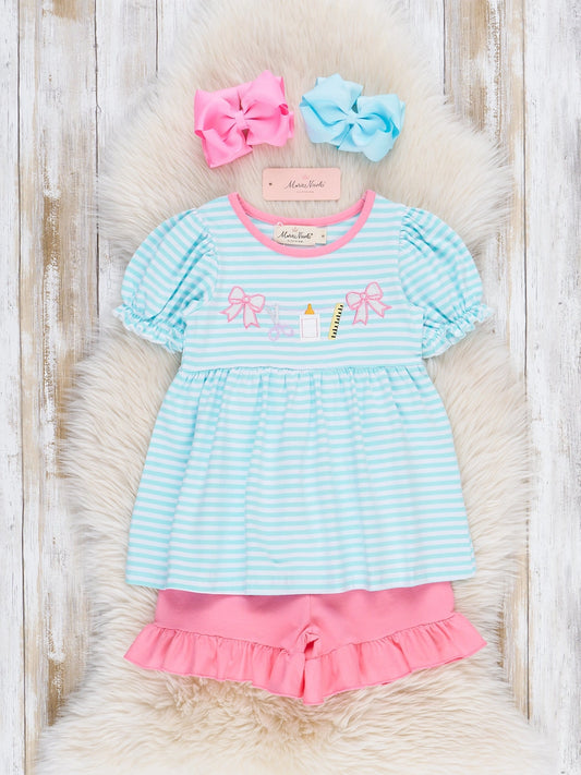 Classroom Bows Striped Set