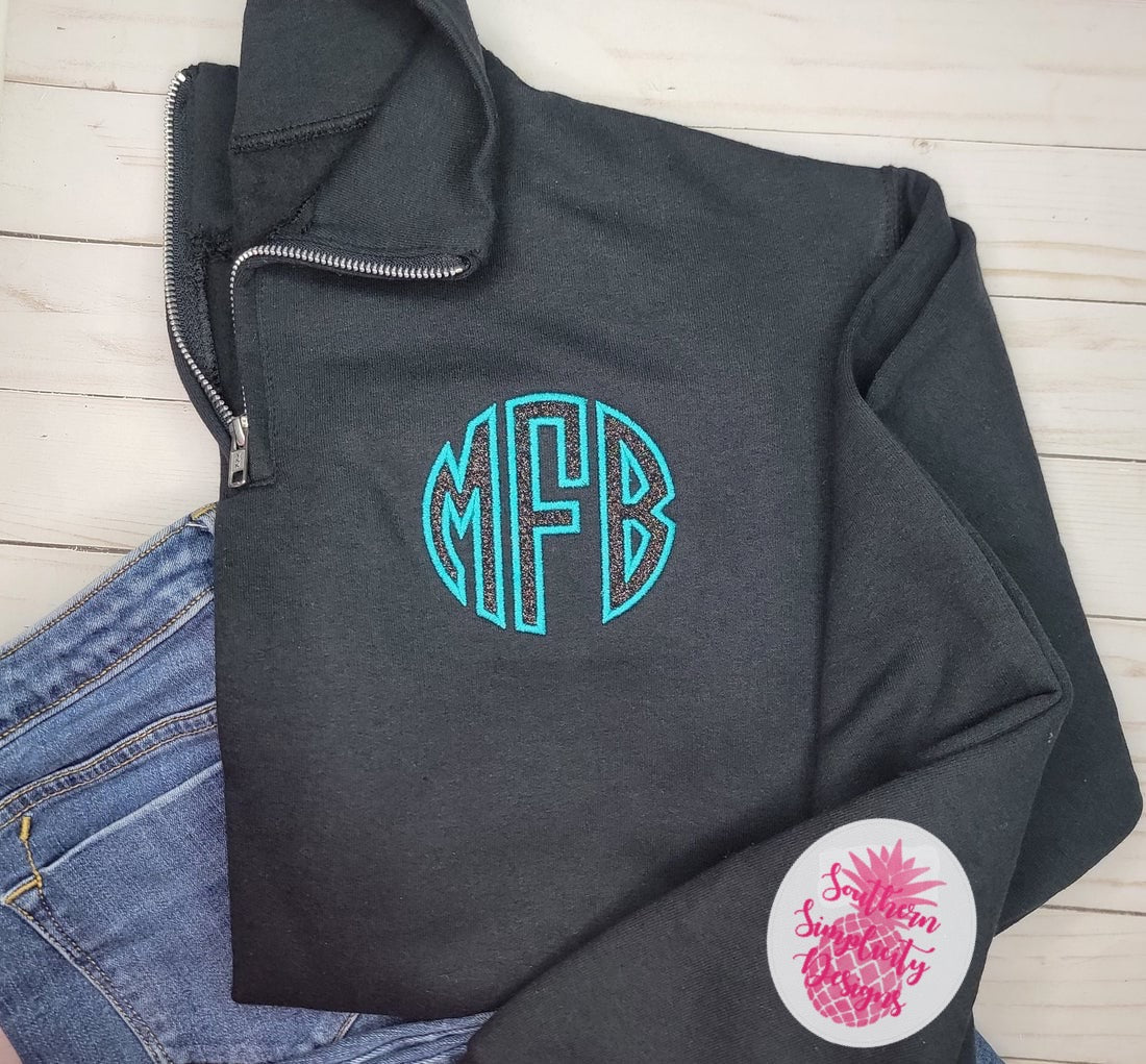Glitter Monogram Pocket Shirt
