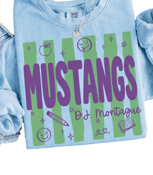 School Striped Mascot Tee