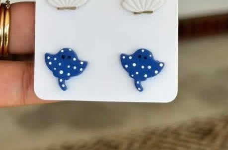 Sting Ray Earring Studs
