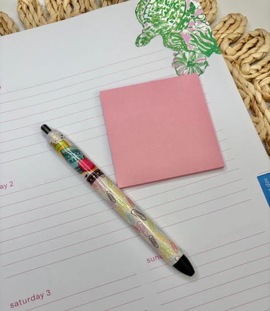 Colorful Paperclip Glitter Pen