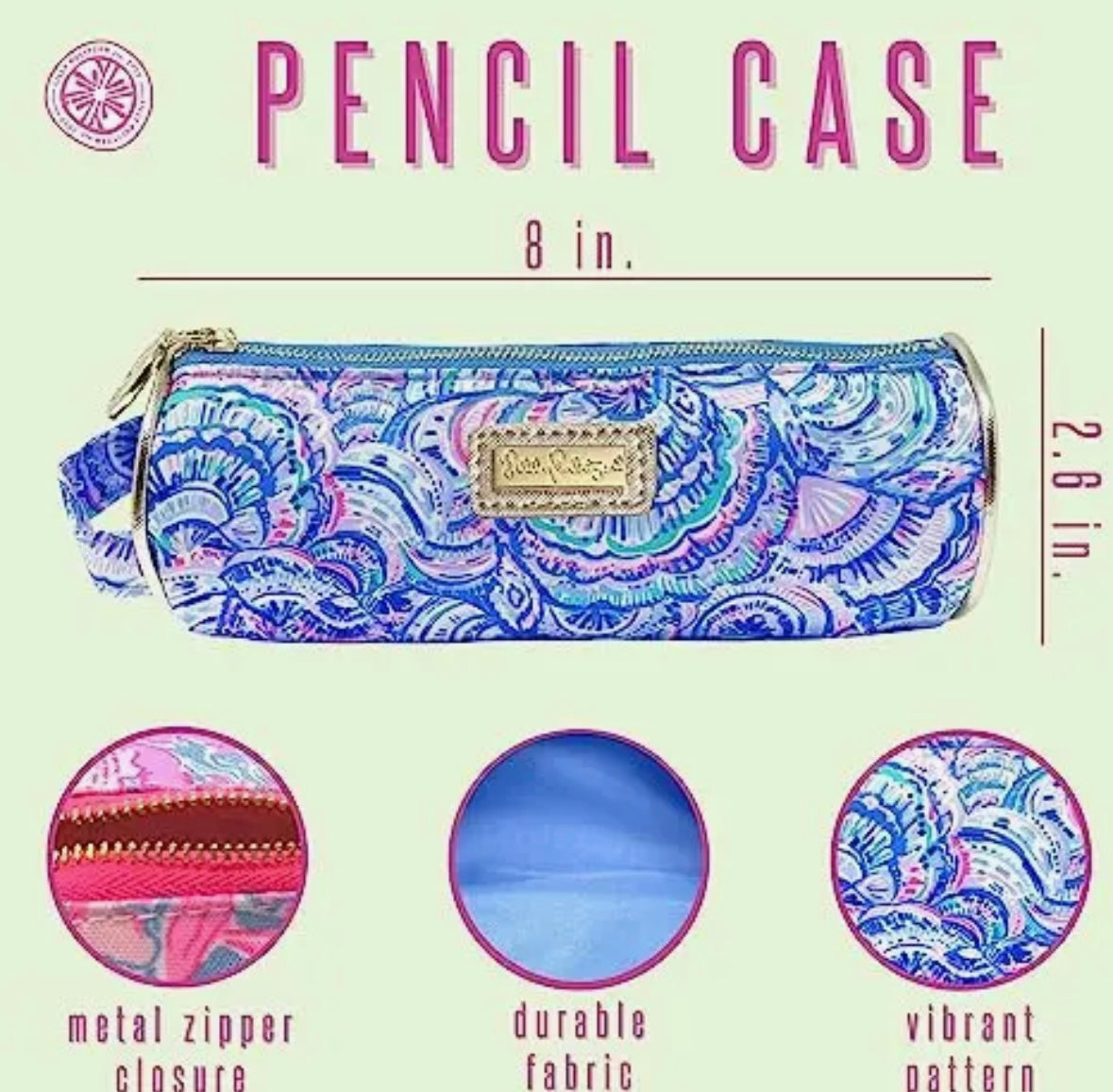 Lilly Pulitzer Pencil Pouch- Happy as a Clam