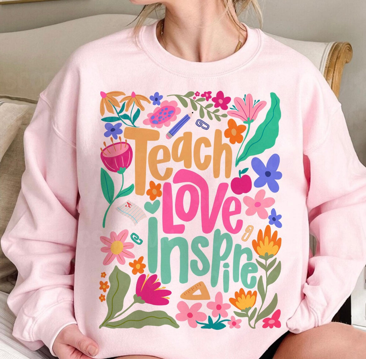 Teach Love Inspire boho tee