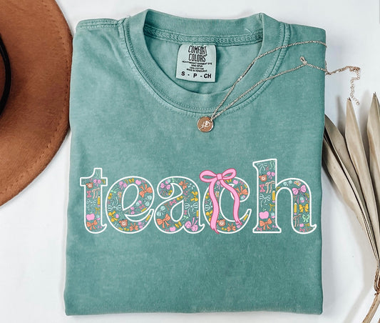 Simple Floral Teach Tee