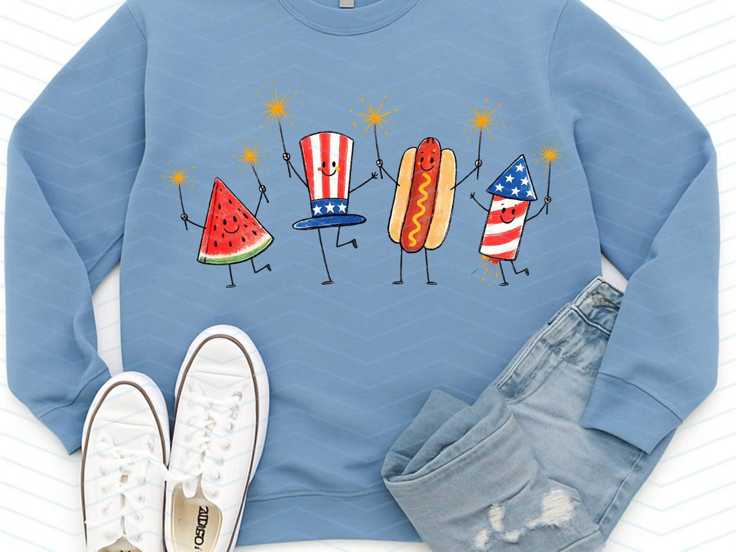 Patriotic Doodle Friends Tee