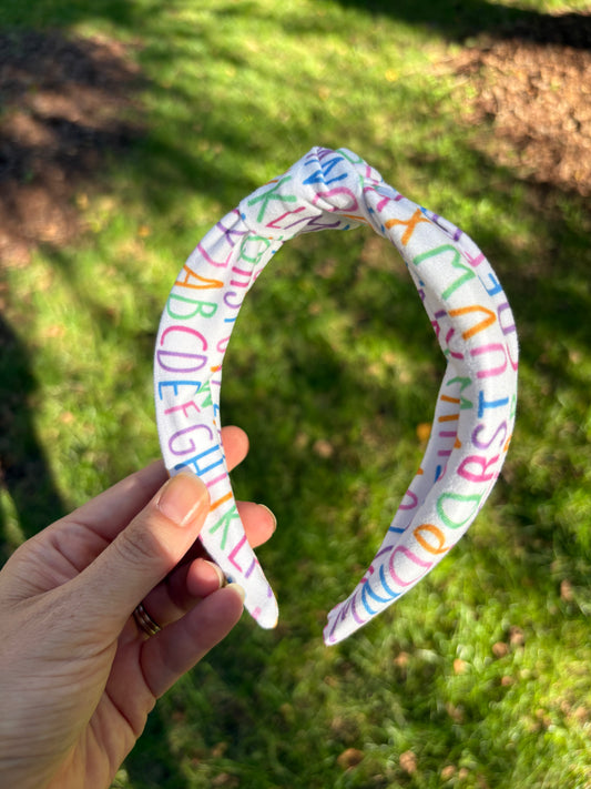 Rainbow Alphabet Headband