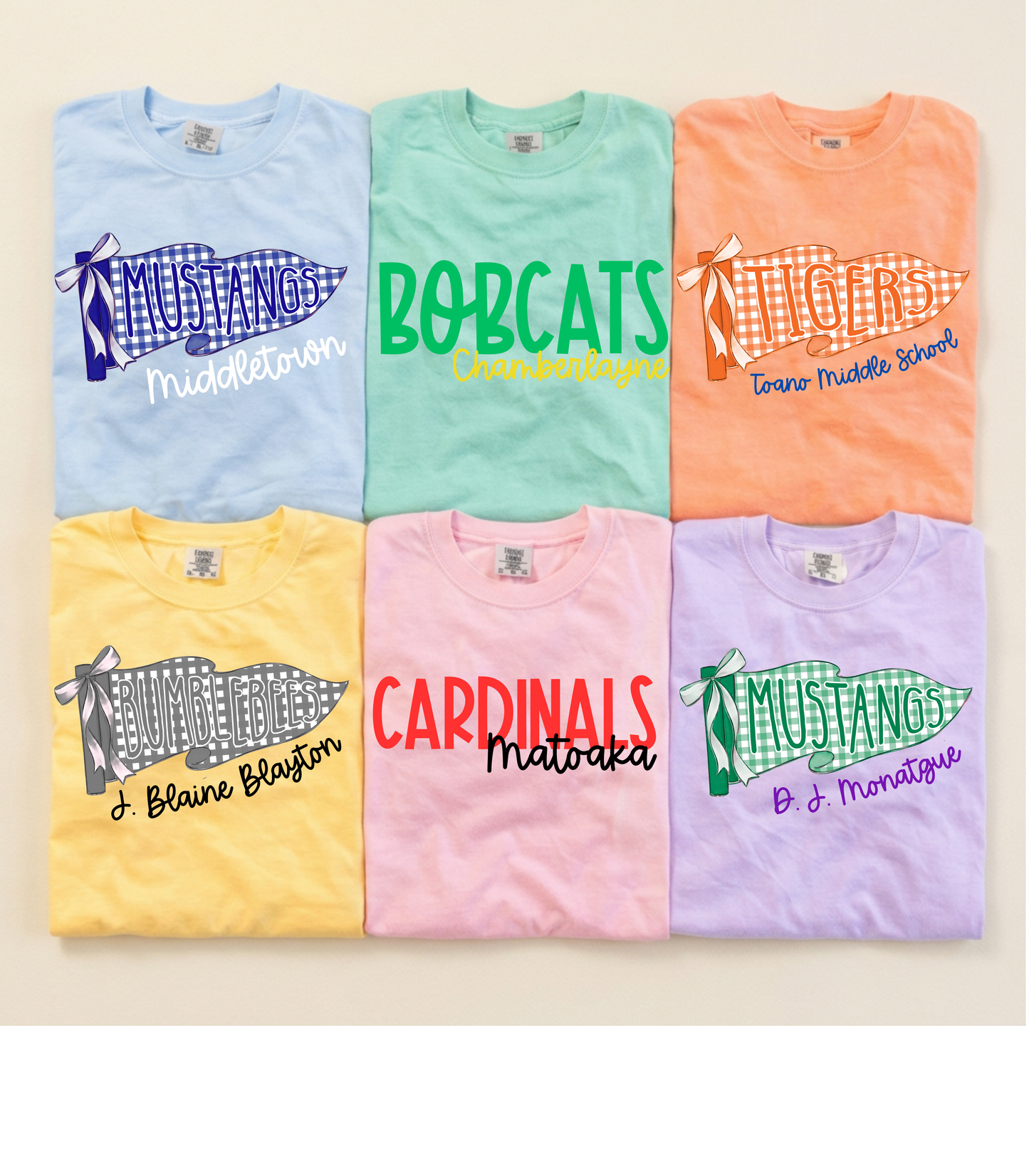Gingham Pennant Mascot Tee