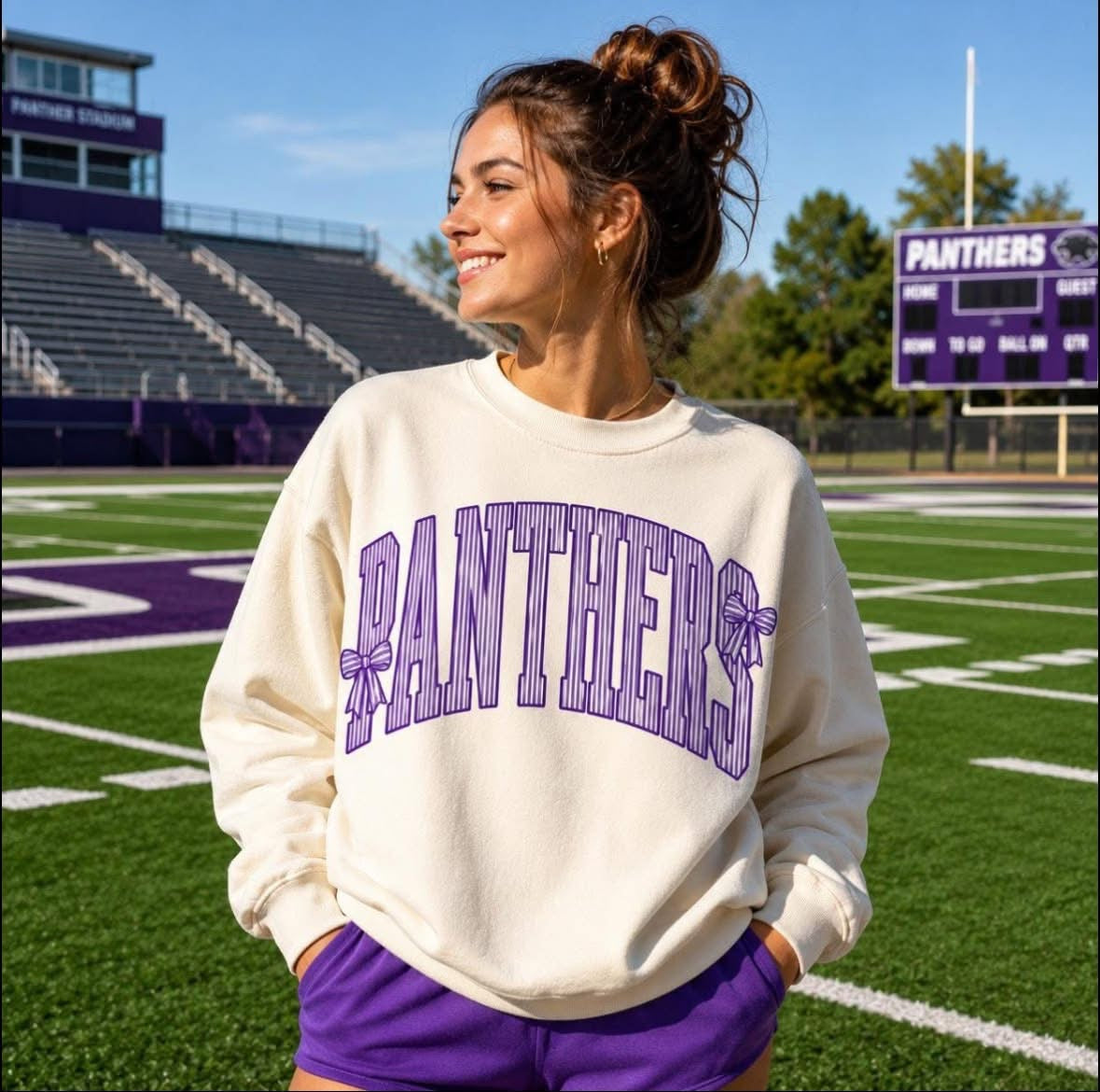 Striped Varsity Mascot Tee