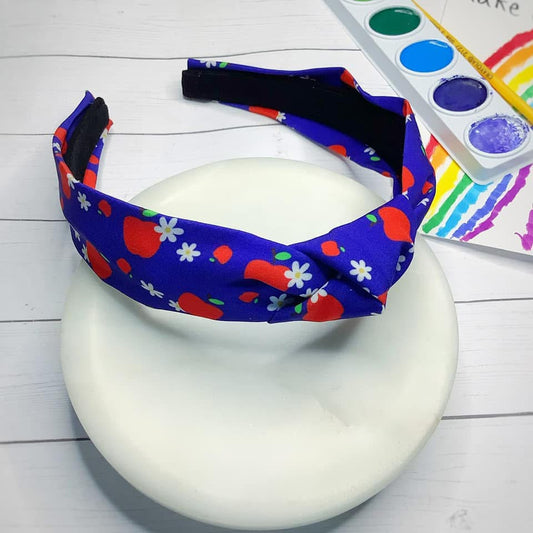 Blue Apple Top Knot Headband