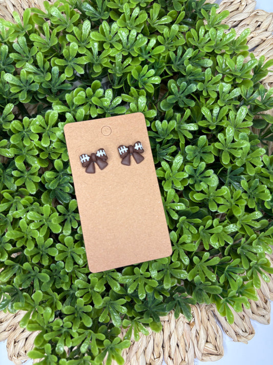 Football Bow Studs