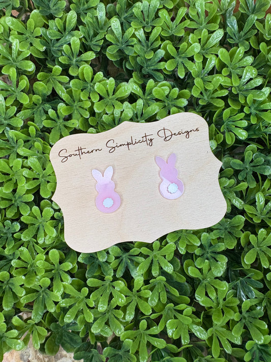 Cotton Bunnytail Studs