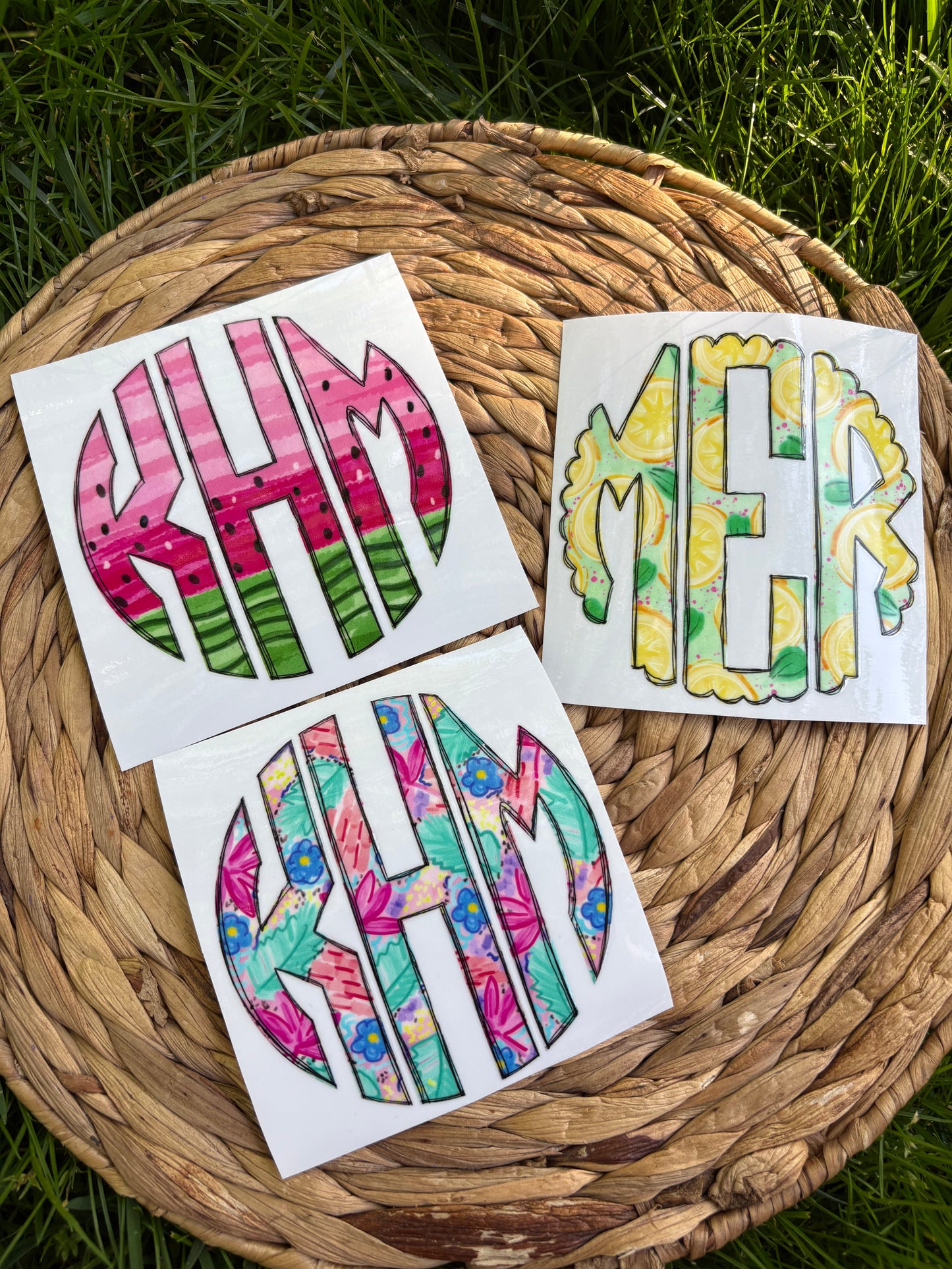 Monogram decal