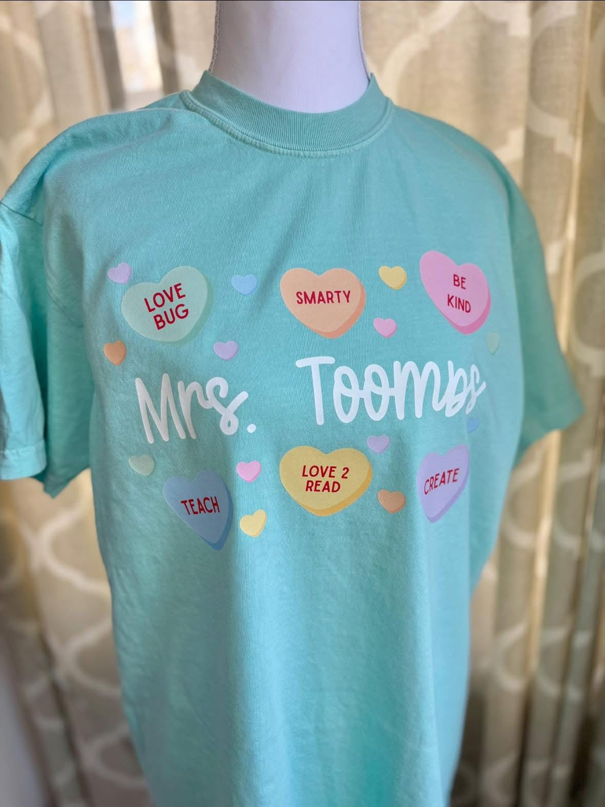 Teacher Candy Heart Tee