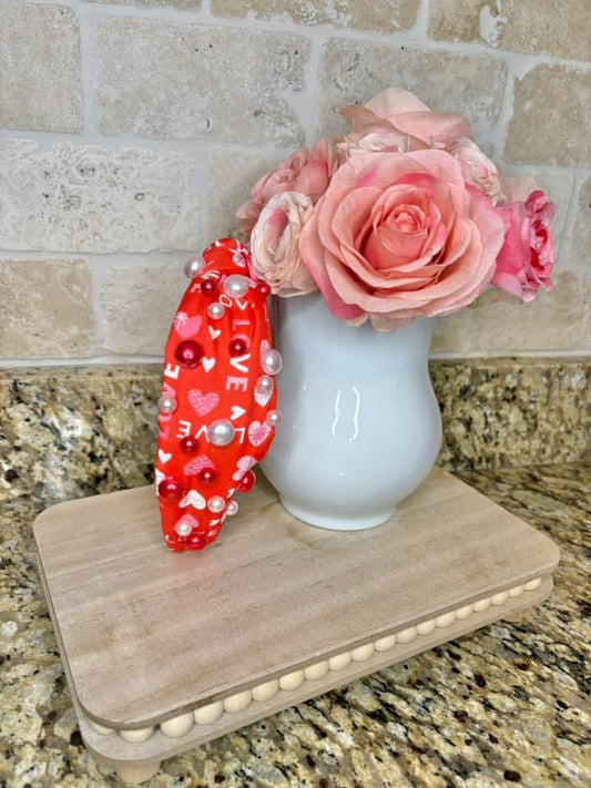 Red Love Headband