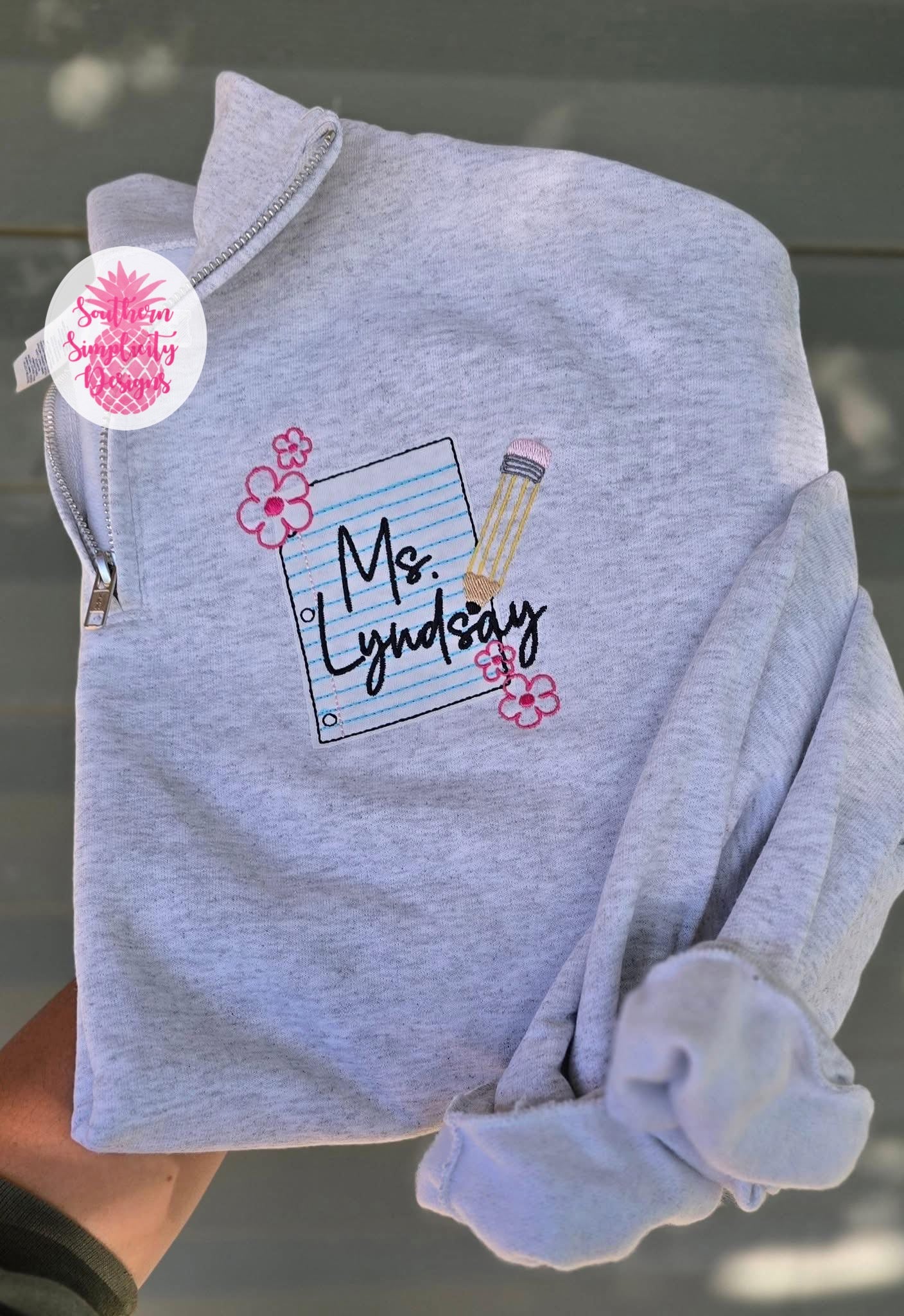 School Paper Embroidered Shirt