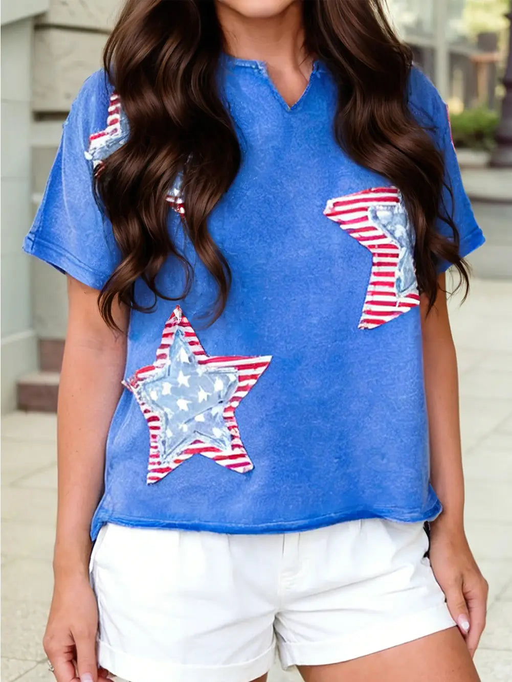 Patriotic Star Patch Tee